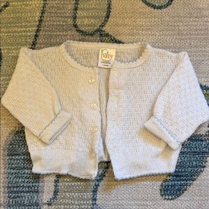 Paty Baby White Knit Cardigan